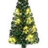 COSTWAY Künstliche Weihnachtsbäume<120 cm Künstlich Weihnachtsbaum mit Beleuchtung in Grün