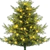 COSTWAY Künstliche Weihnachtsbäume<135 cm Künstlicher Weihnachtsbaum mit Beleuchtung in Grün