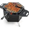 COSTWAY Küchenelektronik|Grillen<2 in 1 Holzkohlegrill Feuerstelle 77x74x38cm in Schwarz