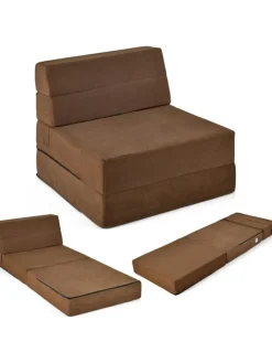 COSTWAY Betten & Matratzen<3 in 1 Schlafsofa in Braun