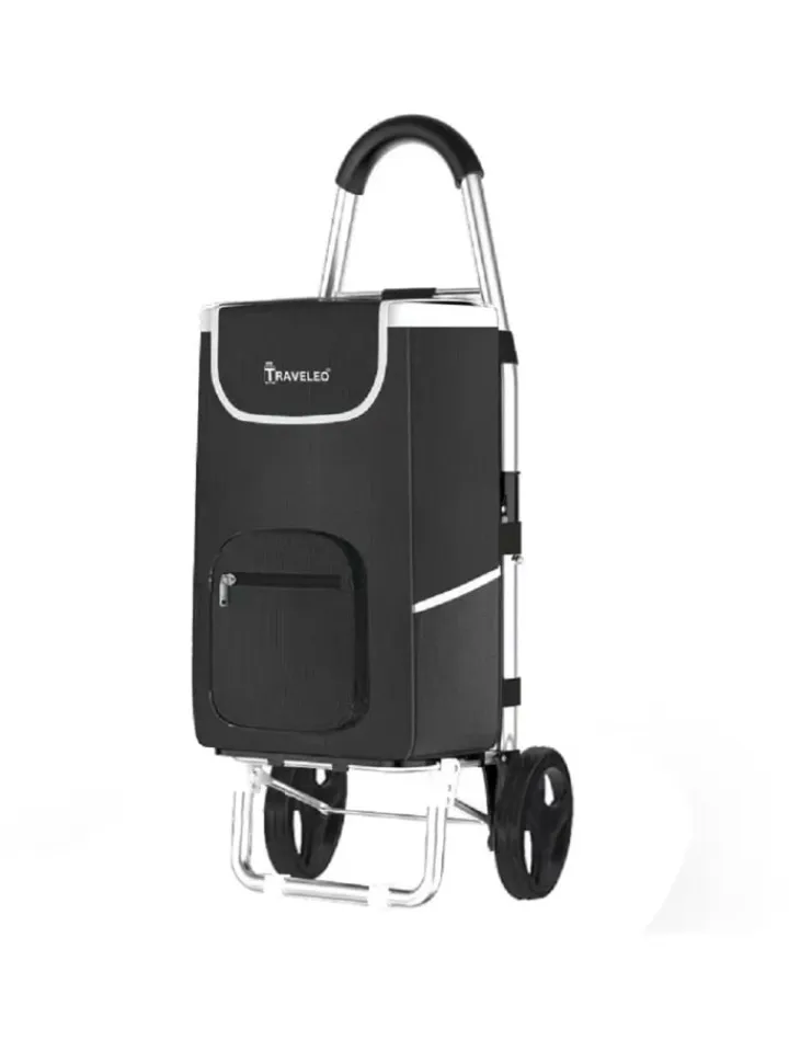 COFI 1453 Einkaufstaschen & -Trolleys<56 L Einkauf Trolley Einkaufswagen Shopping in Schwarz