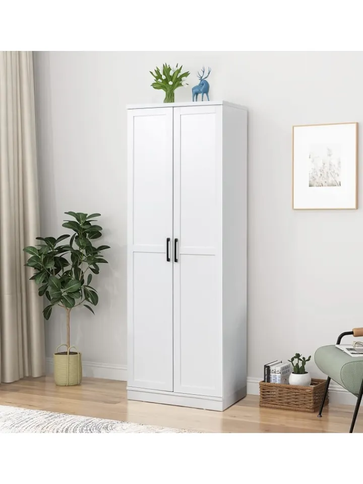COSTWAY Regale & Schränke<5 stöckiger Hochschrank in Weiß