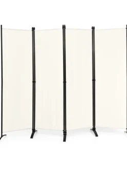 COSTWAY Paravents<4 tlg. Raumteiler 173cm in Beige