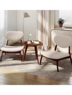 COSTWAY Möbel-Sets<3 tlg. Sessel mit Beistelltisch in Beige