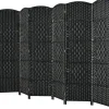 COSTWAY Paravents<6 tlg. Trennwand Raumteiler 273 x 180 cm in Schwarz