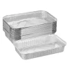 relaxdays Grillen<25 x Aluschalen in Silber - (B)31 x (H)4,5 x (T)21 cm