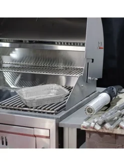 relaxdays Grillen<50 x Aluschalen in Silber - (B)18,5 x (H)4,5 x (T)13 cm