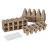relaxdays Pflanzen & Zubehör<200 x Anzuchttöpfe in Braun - (B)3,5 x (H)5,5 x (T)3,5 cm