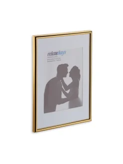 relaxdays Foto & Video<4 x Bilderrahmen "A4" in Gold
