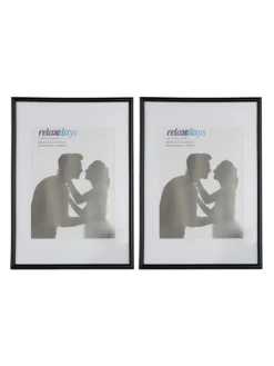 relaxdays Foto & Video<4 x Bilderrahmen "A4" in Schwarz