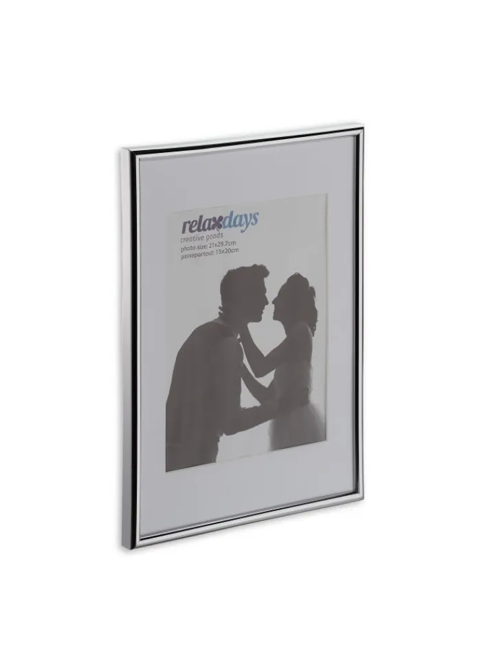 relaxdays Foto & Video<4 x Bilderrahmen "A4" in Silber