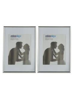 relaxdays Foto & Video<10 x Bilderrahmen "A4" in Silber
