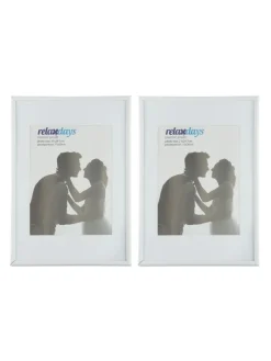 relaxdays Foto & Video<4 x Bilderrahmen "A4" in Weiß