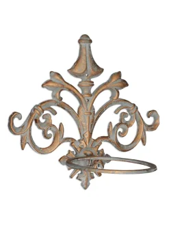 relaxdays Gartendekoration<3 x Blumenhalter in Gold-Grau - Ø 13,5 cm