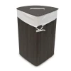 relaxdays Wäschekörbe & -Ständer<2 x Eckwäschekorb in Schwarz - (B)49,5 x (H)65 x (T)37 cm