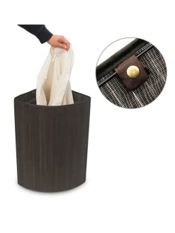 relaxdays Wäschekörbe & -Ständer<2 x Eckwäschekorb in Schwarz - (B)49,5 x (H)65 x (T)37 cm