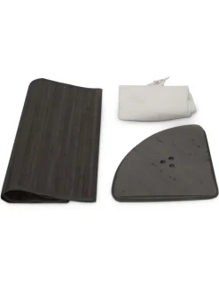 relaxdays Wäschekörbe & -Ständer<2 x Eckwäschekorb in Schwarz - (B)49,5 x (H)65 x (T)37 cm