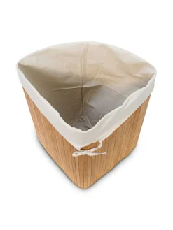 relaxdays Wäschekörbe & -Ständer<2 x Eckwäschekorb Natur - (B)49,5 x (H)65 x (T)37 cm