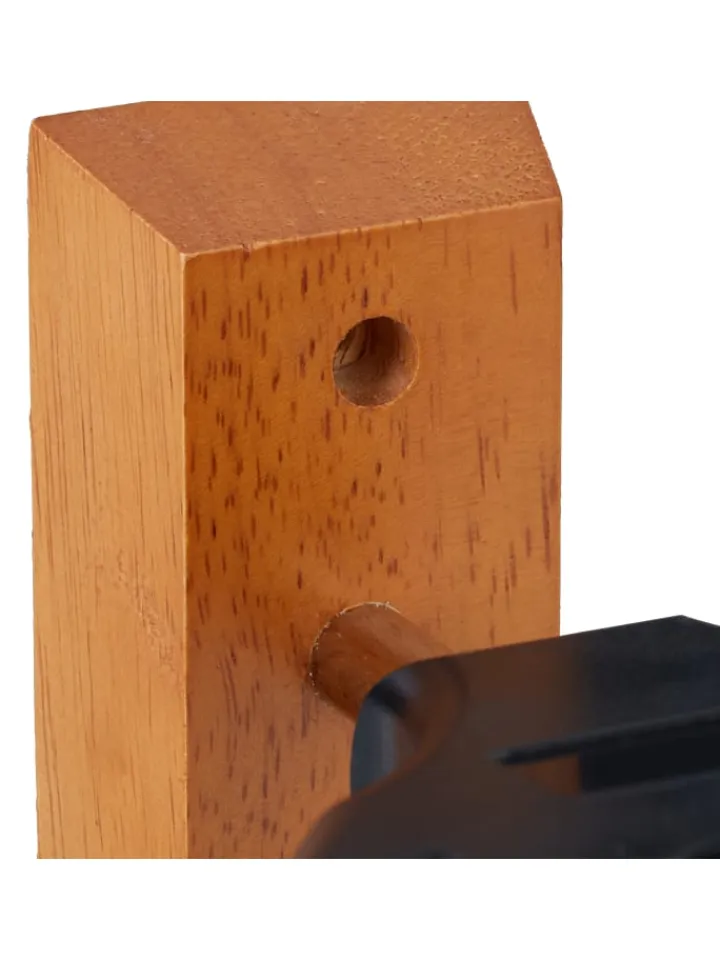 relaxdays Weitere Haushaltshelfer<2 x Gitarrenhalter in Schwarz/ Natur