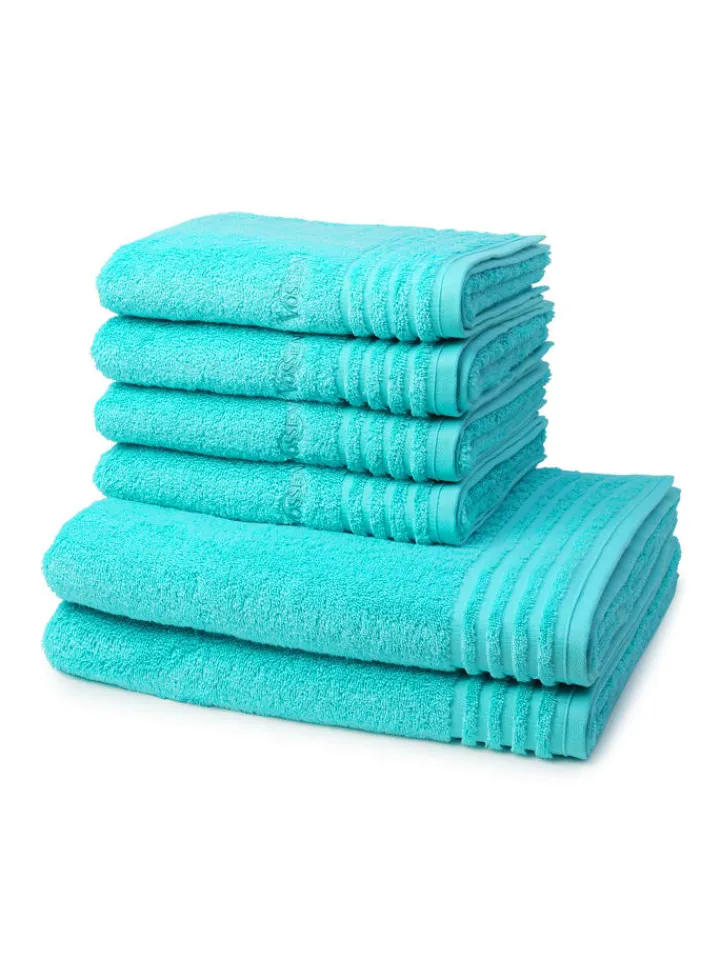 Vossen Badtextilien<4 X Handtuch 2 X Duschtuch im Set Vienna Style Supersoft in Light azure
