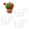 relaxdays Pflanzen & Zubehör<4 x Hängeblumentopf in Weiß - (B)20 x (H)21 x (T)26 cm