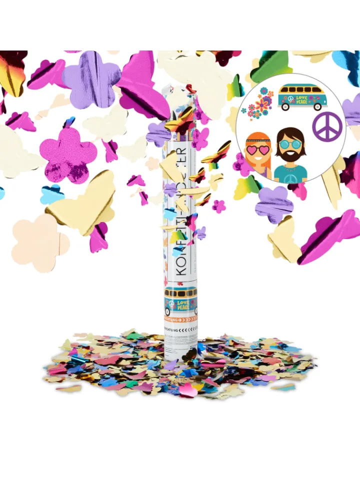 relaxdays Partyzubehör & -Dekoration<5 x Party Popper in Bunt - 40 cm