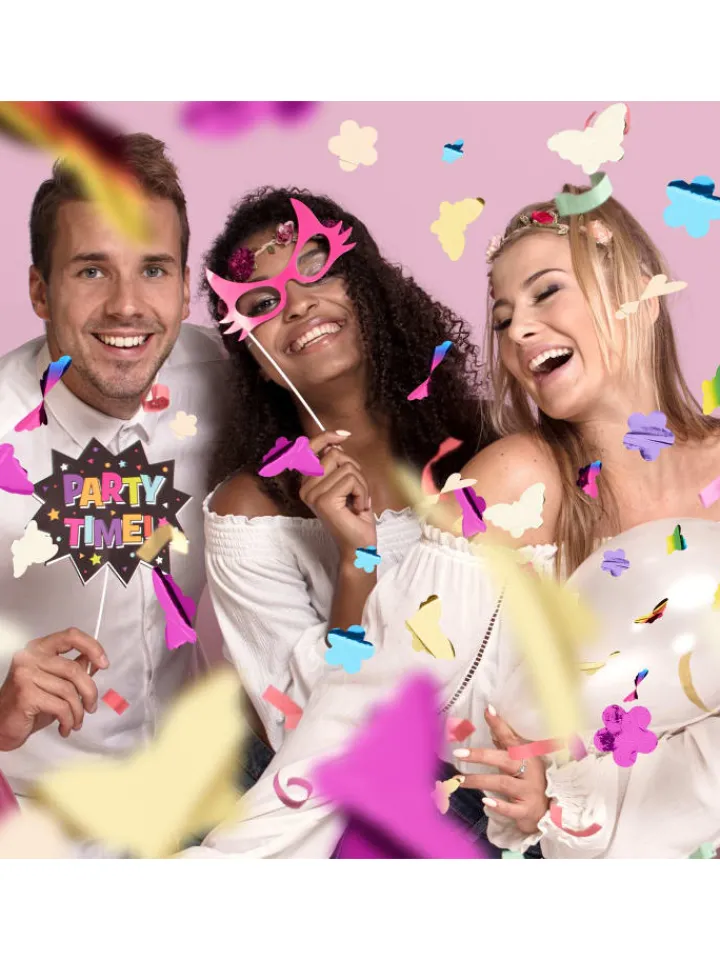 relaxdays Partyzubehör & -Dekoration<5 x Party Popper in Bunt - 40 cm