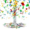 relaxdays Partyzubehör & -Dekoration<10 x Party Popper Streifen in Bunt - 40 cm
