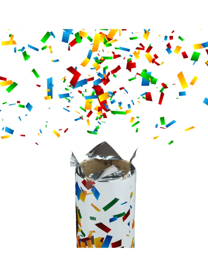 relaxdays Partyzubehör & -Dekoration<10 x Party Popper Streifen in Bunt - 40 cm