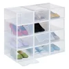 relaxdays Weitere Haushaltshelfer<12 x Schuhboxen in Transparent/ Weiß