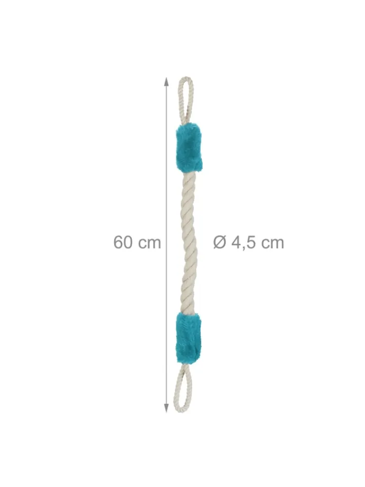 relaxdays Tür- & Zugluftstopper<2 x Türkordel in Beige/ Blau