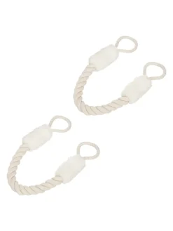 relaxdays Tür- & Zugluftstopper<2 x Türkordel in Beige/ Weiß