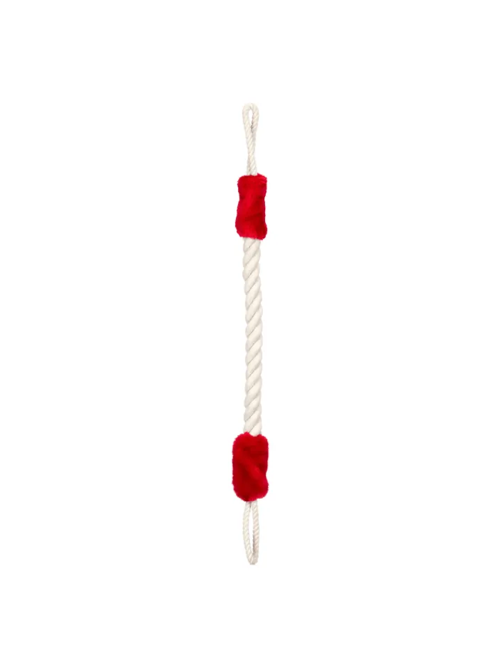 relaxdays Tür- & Zugluftstopper<10 x Türkordel in Creme/ Rot