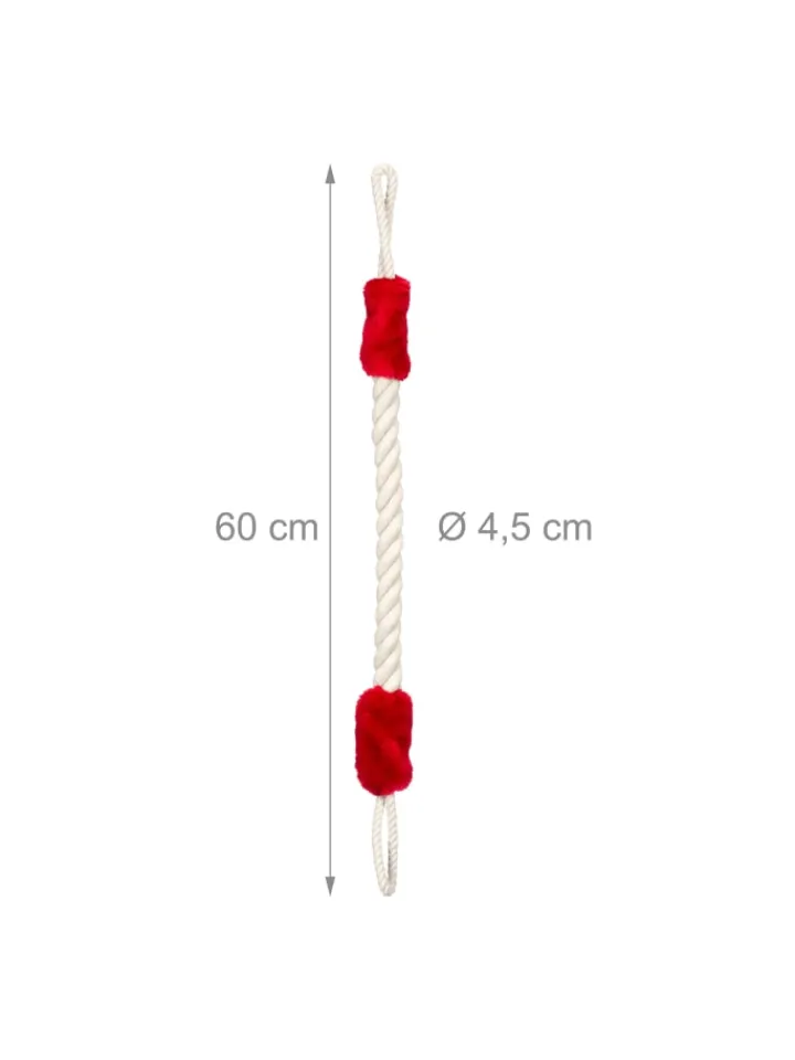 relaxdays Tür- & Zugluftstopper<10 x Türkordel in Creme/ Rot