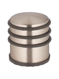 relaxdays Tür- & Zugluftstopper<2 x Türstopper in Bronze/ Schwarz - (H)7,5 x Ø 7 cm