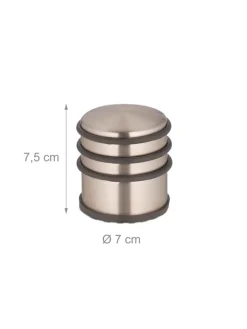 relaxdays Tür- & Zugluftstopper<9 x Türstopper in Bronze/ Schwarz - (H)7,5 x Ø 7 cm