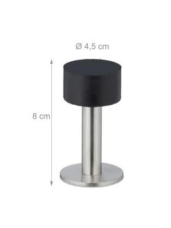 relaxdays Tür- & Zugluftstopper<2 x Türstopper in Schwarz/ Silber