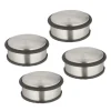 relaxdays Tür- & Zugluftstopper<4 x Türstopper in Silber/ Schwarz - (H)4,5 x Ø 10,5 cm