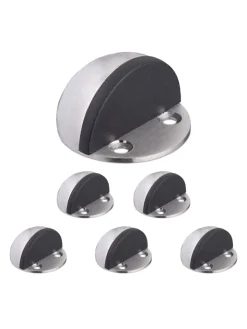 relaxdays Tür- & Zugluftstopper<6 x Türstopper in Silber/ Schwarz