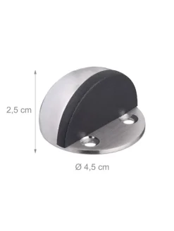 relaxdays Tür- & Zugluftstopper<6 x Türstopper in Silber/ Schwarz