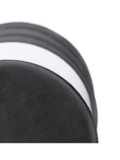 relaxdays Tür- & Zugluftstopper<3 x Türstopper "Stern" in Weiß/ Schwarz - (H)8 x Ø7,5 cm