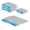 relaxdays Weitere Haushaltshelfer<60 x Vakuumbeutel Set in Transparent/ Blau