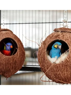 relaxdays Vögel<2 x Vogelhaus in Natur