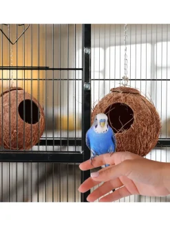 relaxdays Vögel<2 x Vogelhaus in Natur