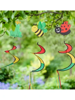 relaxdays Gartendekoration<3 x Windspiel in Bunt