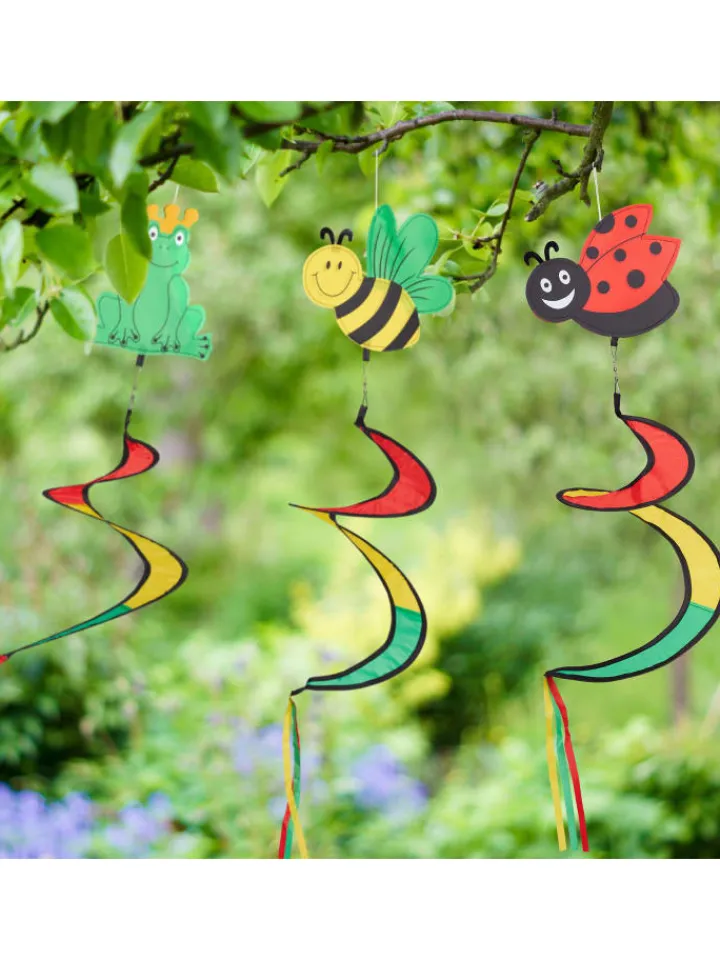relaxdays Gartendekoration<3 x Windspiel in Bunt