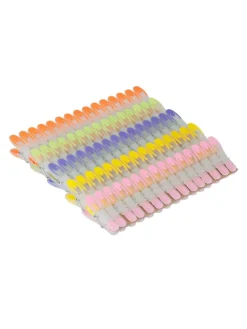 relaxdays Wäschekörbe & -Ständer<75 x Wäscheklammern in Bunt