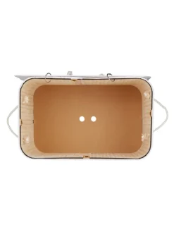 relaxdays Weitere Haushaltshelfer<2 x Wäschekorb in Weiß - (B)55 x (H)63 x (T)35 cm
