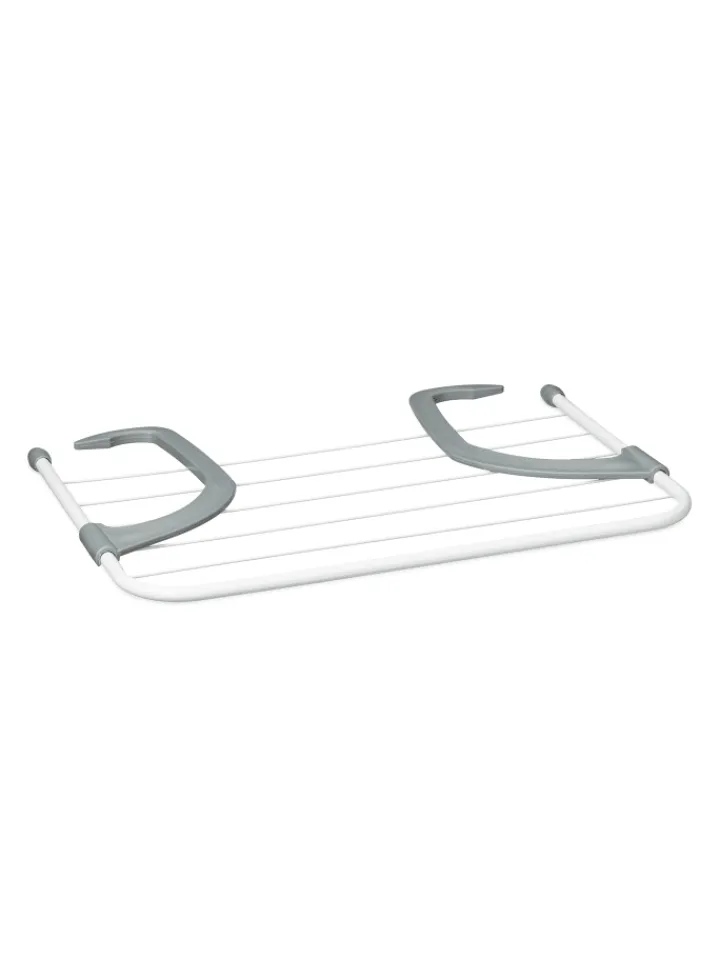 relaxdays Wäschekörbe & -Ständer<3 x Wäscheständer in Weiß/ Grau - (B)51 x (H)16 x (T)51 cm