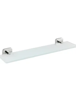 Wenko Badaccessoires<Ablage "Mezzano" in Weiß/ Silber - (B)46,5 x (H)5,5 x (T)13,5 cm
